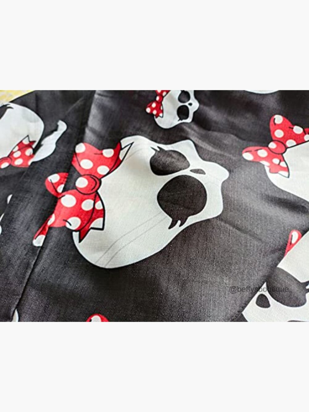 Loose Skull Printed Overalls Jumpsuit with Pockets - Picture 3 of 4